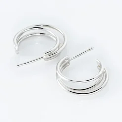 Créoles Argent Blanc Jukka