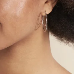 Créoles Argent Blanc Marjorie