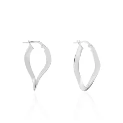 Créoles Argent Blanc Olivia