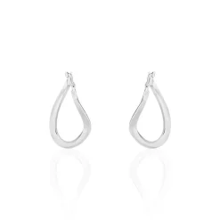 Créoles Argent Blanc Olivia