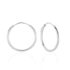 Créoles Argent Blanc Olympia