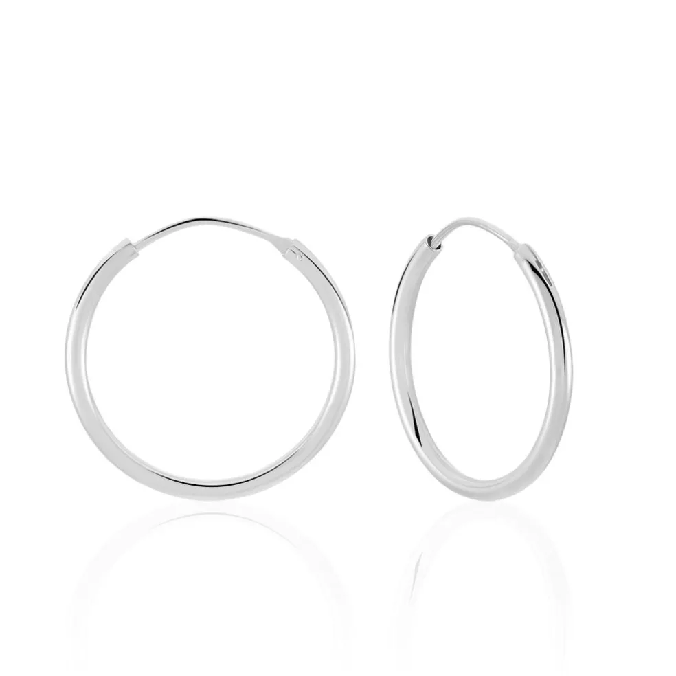 Créoles Argent Blanc Olympia