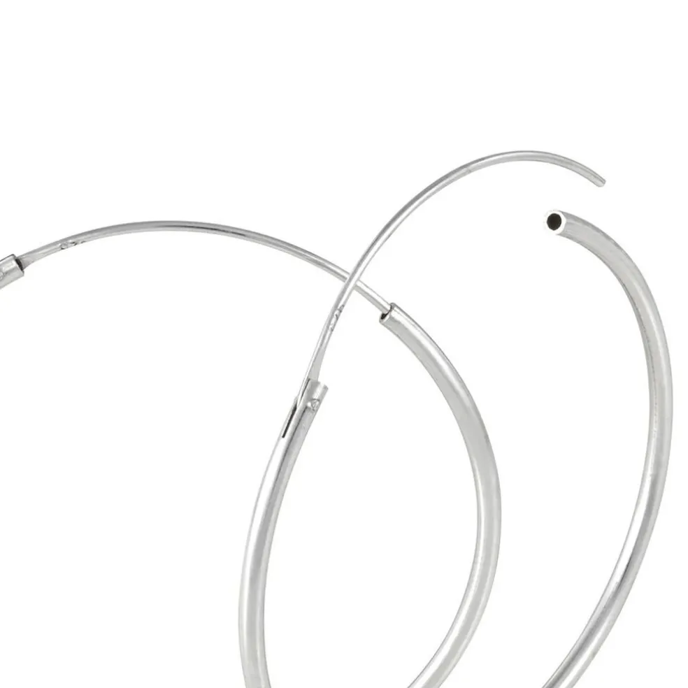 Créoles Argent Blanc Olympia