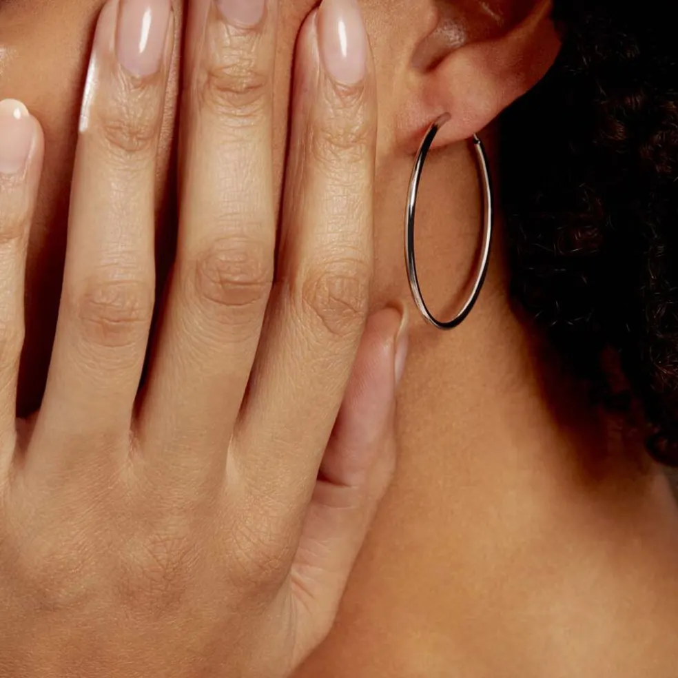 Créoles Argent Blanc Olympia