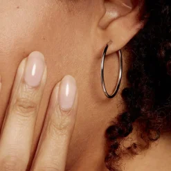 Créoles Argent Blanc Olympia