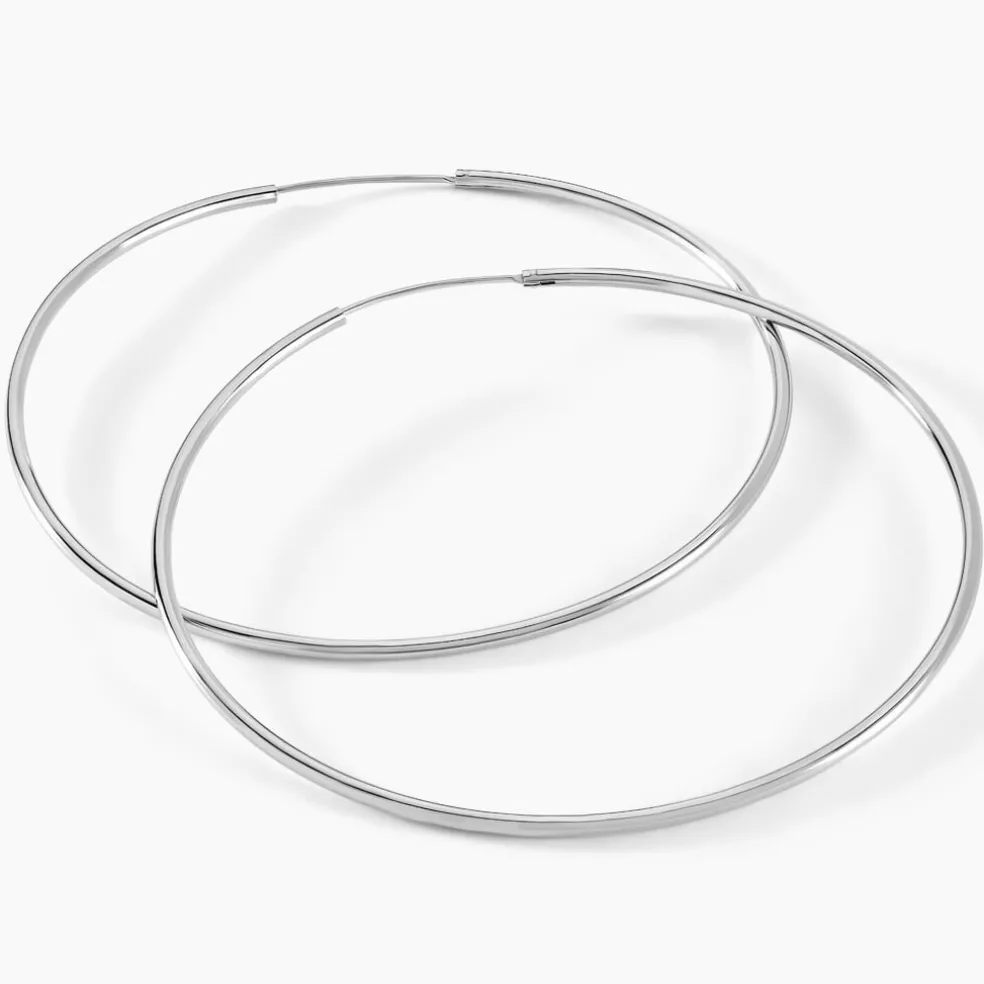 Créoles Argent Blanc Olympia