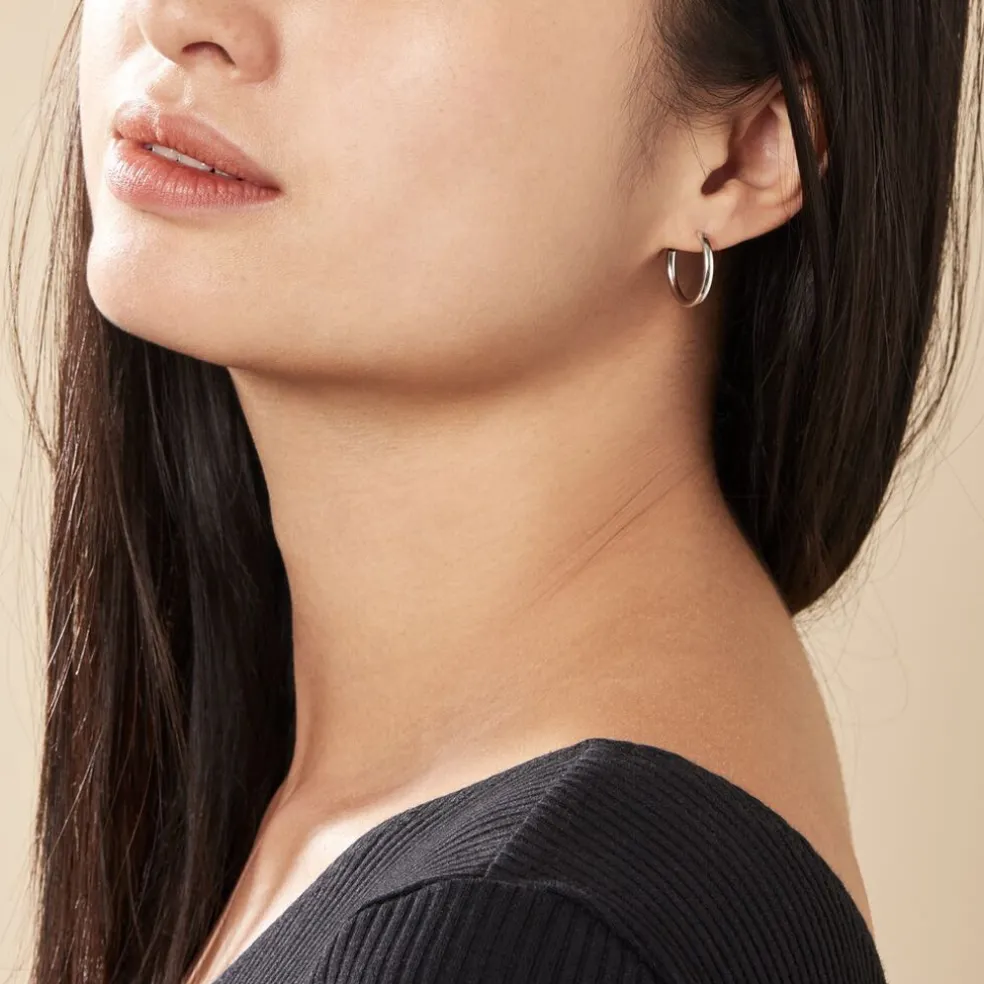 Créoles Argent Blanc Olympia