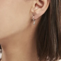 Créoles Argent Blanc Shelia