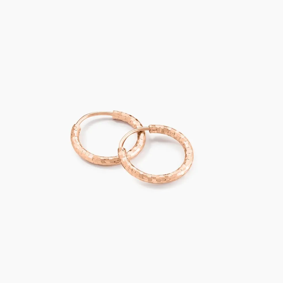 Créoles Argent Rose Agathe