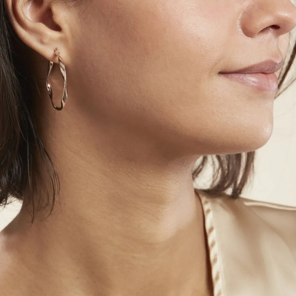 Créoles Argent Rose Alieno