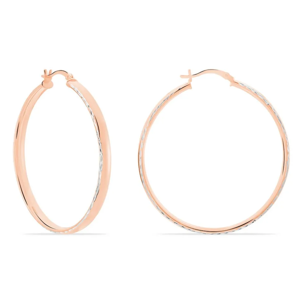 Créoles Argent Rose Ava