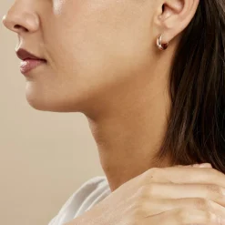 Créoles Argent Rose Ava