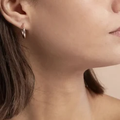 Créoles Argent Rose Olympia