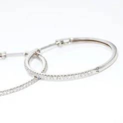 Créoles Aryanna Rondes Or Blanc Diamant