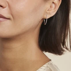 Créoles Aryanna Rondes Or Blanc Diamant