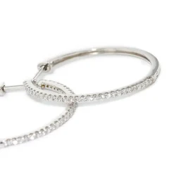 Créoles Aryanna Rondes Or Blanc Diamant