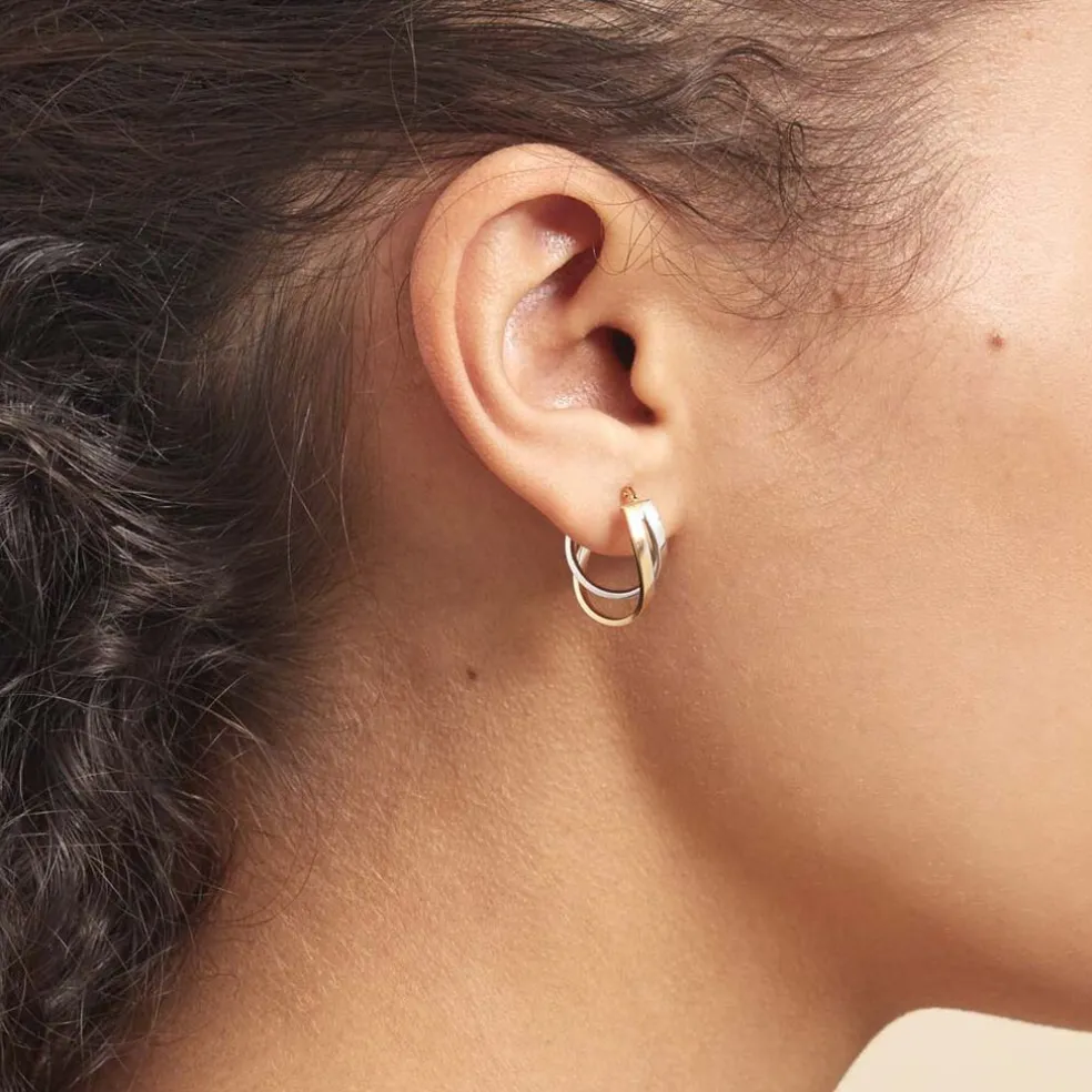 Créoles Aubrey Or Bicolore