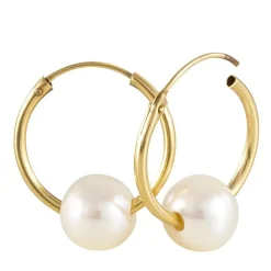 Créoles Baroque Baroques Or Jaune Perle De Culture