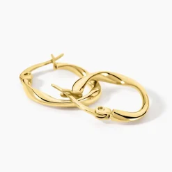 Créoles Bethanie Acier Jaune