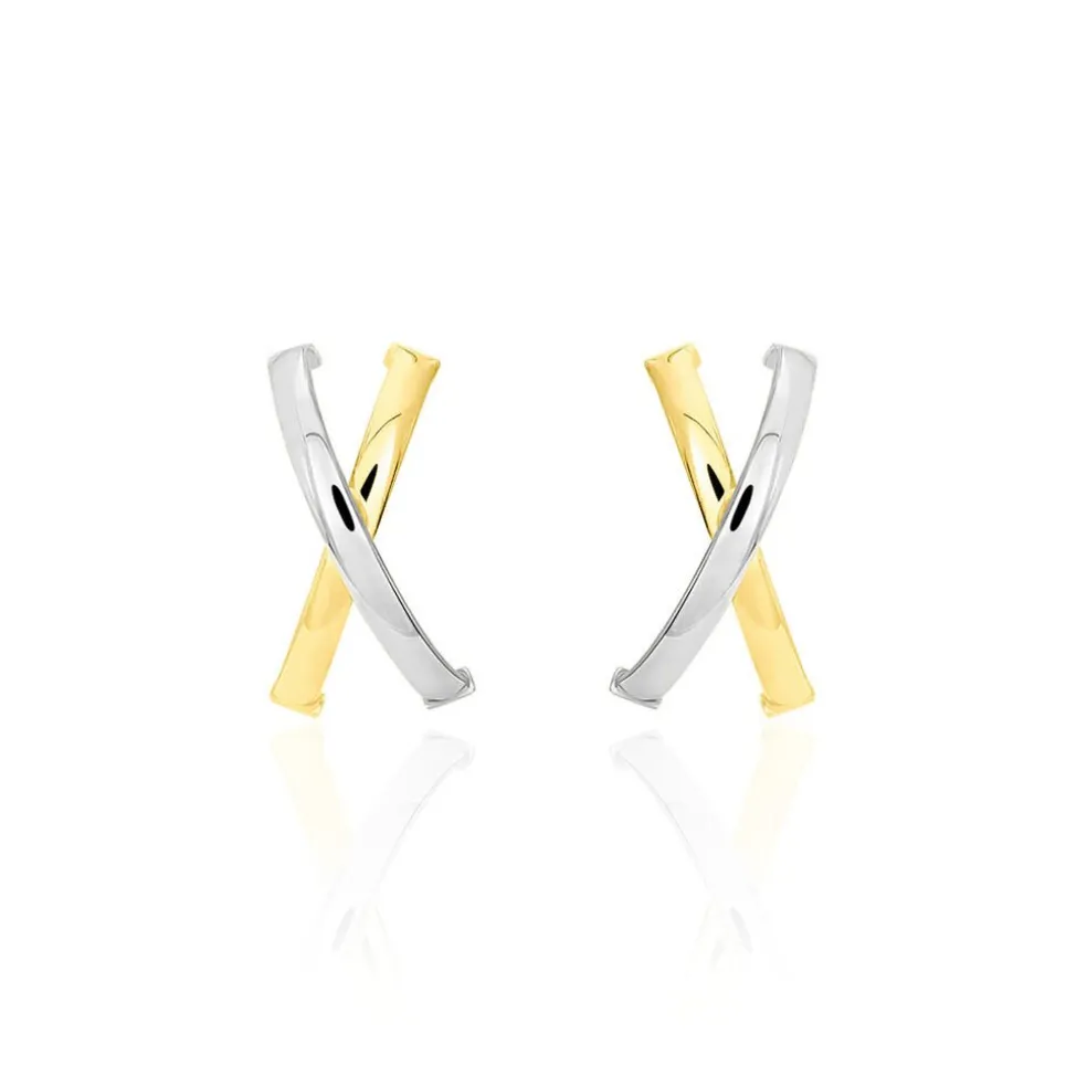 Créoles Bleona Or Bicolore