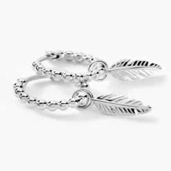 Créoles Callie Argent Blanc