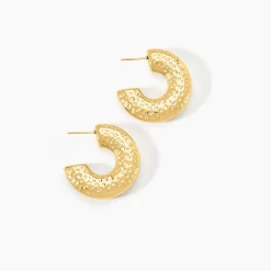 Créoles Calyssa Acier Doré