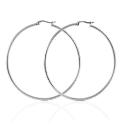 Créoles Carmela Acier Blanc