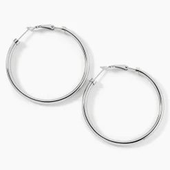 Créoles Carmeline Acier Blanc