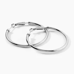 Créoles Carmeline Acier Blanc