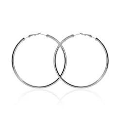 Créoles Carmeline Acier Blanc