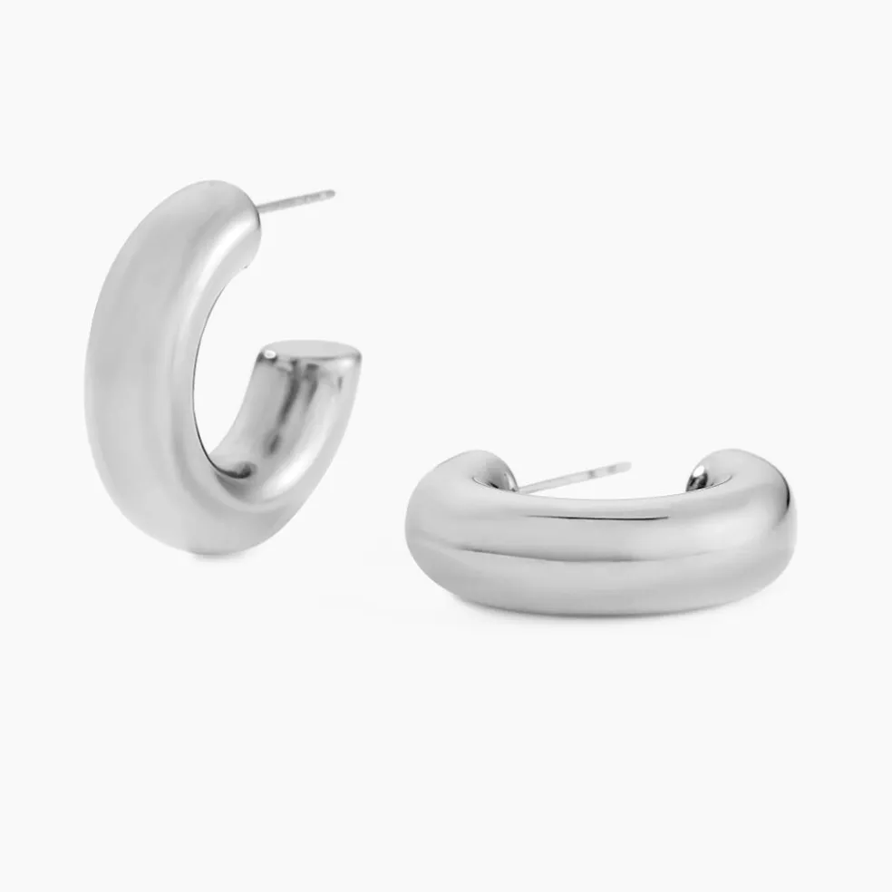 Créoles Cassis Acier Blanc