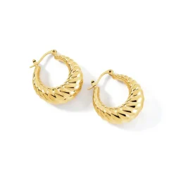 Créoles Clive Acier Doré