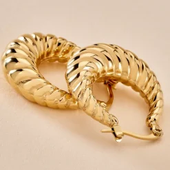 Créoles Clive Acier Doré