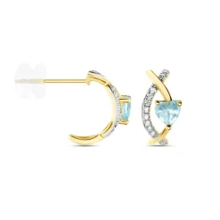 Créoles Clothilde Or Jaune Topaze Oxyde De Zirconium