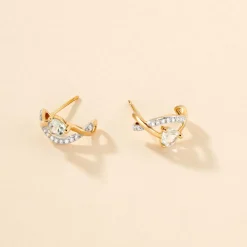 Créoles Clothilde Or Jaune Topaze Oxyde De Zirconium