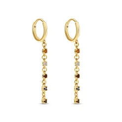 Créoles Céphée Plaqué Or Doré Oxyde De Zirconium