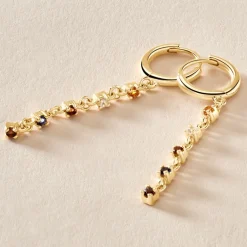 Créoles Céphée Plaqué Or Doré Oxyde De Zirconium