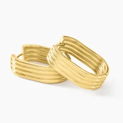 Créoles Dafnie Acier Jaune