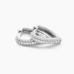 Créoles Declaration Argent Blanc Oxyde De Zirconium