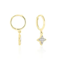 Créoles Delicatesse Or Jaune Diamant