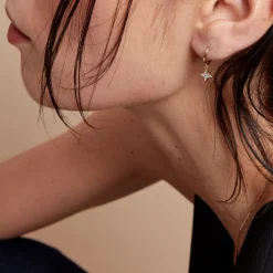 Créoles Delicatesse Or Jaune Diamant