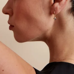 Créoles Delicatesse Or Jaune Diamant