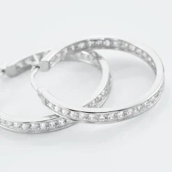 Créoles Django Argent Blanc Oxyde De Zirconium