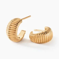 Créoles Dune Plaqué Or Doré