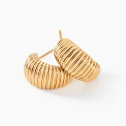 Créoles Dune Plaqué Or Doré