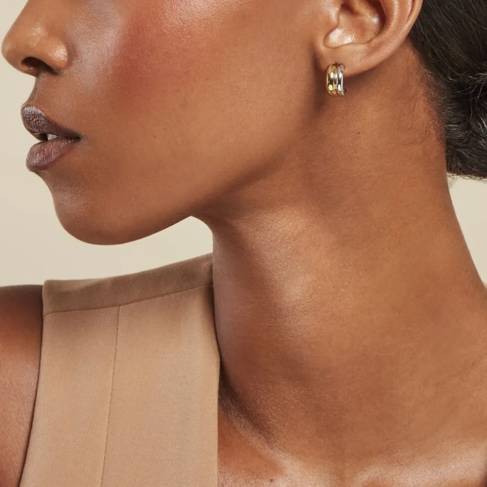 Créoles Egerie Argent Bicolore