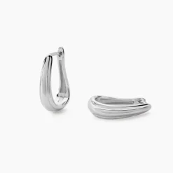 Créoles Egerie Argent Blanc