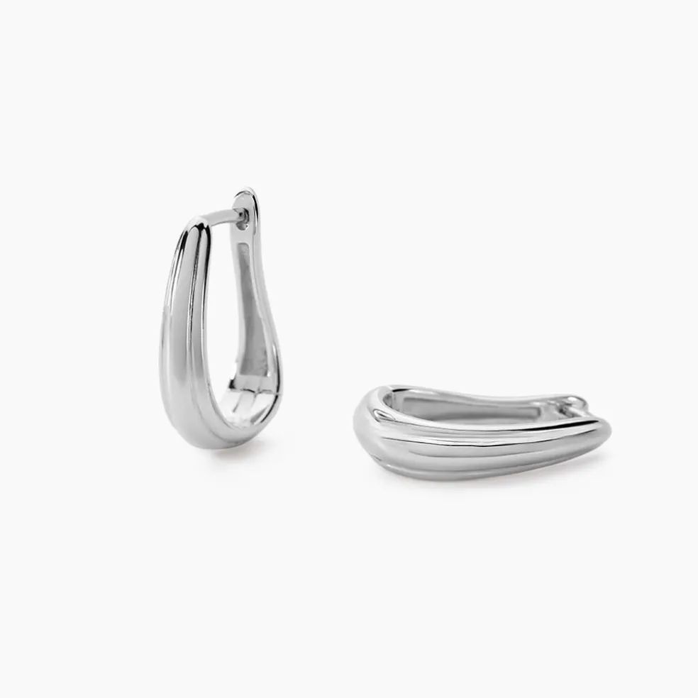 Créoles Egerie Argent Blanc