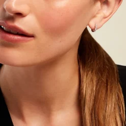 Créoles Eitane Argent Blanc Oxyde De Zirconium