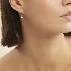 Créoles Elvyn Argent Blanc